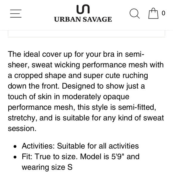 Urban Savage Crop Top workout Mesh with Ruching - Picture 6 of 11